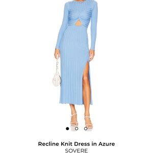 Sovere Recline Knit Dress in Light Blue